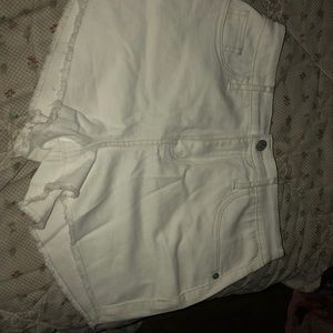 White denim shorts